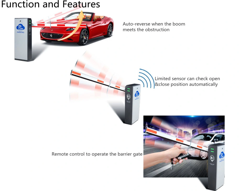 Automatic Boom Barrier Gate Fence Folding Straight Arm Car Parking Barrier Gate